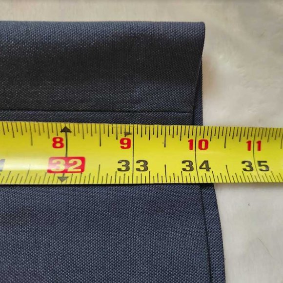 Men's 34x34 Kenneth Cole Reaction stretch modern fit flat front dress pant navy - Picture 12 of 13